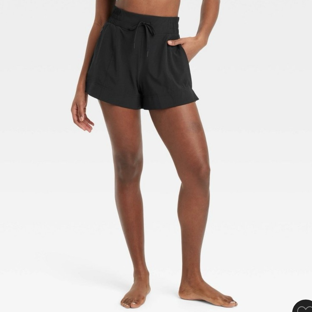 All in motion Black Womens High Waisted Athletic Shorts